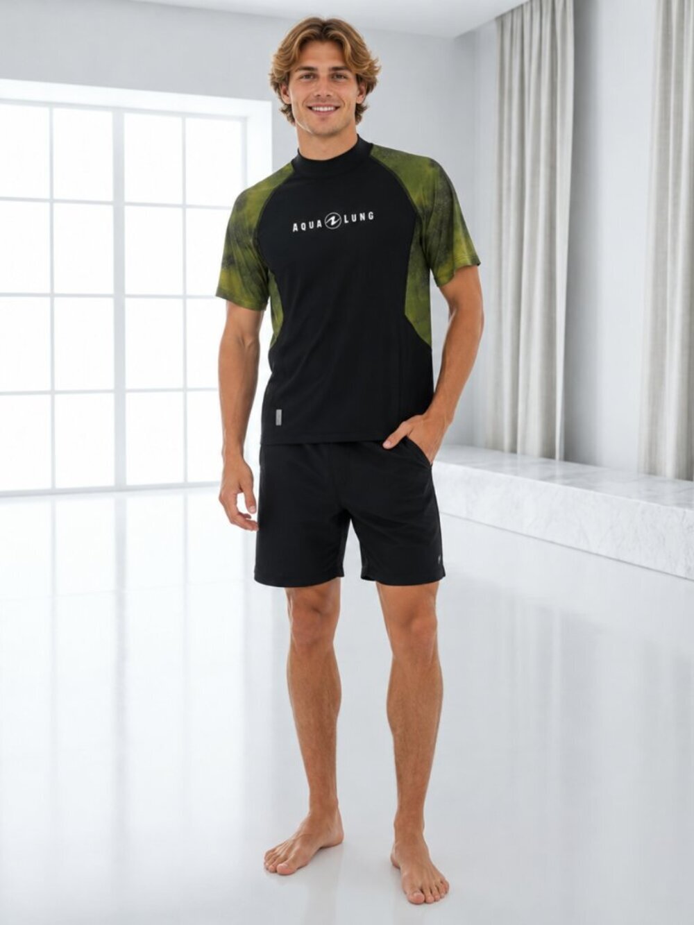 Aqua Lung Galaxy Short Sleeve Dive Shirt Sun Protection Rash Guard